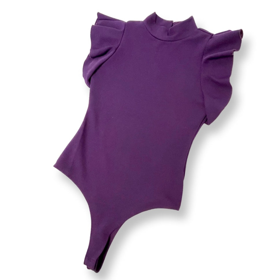 Purple Ruffle Bodysuit